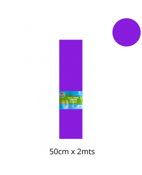 PAPEL CREPE X 10 PLIEGOS 50x200CM MORADO/20