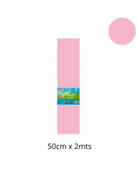 PAPEL CREPE X 10 PLIEGOS 50x200CM ROSADO CLARO/20