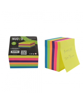 NOTAS ADHESIVAS 6 COLORES 76x76MM 500H /96