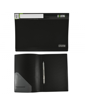 CARPETA CON GUSANO PLASTICA OFICIO NEGRA /144