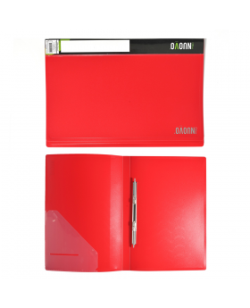 CARPETA CON GUSANO PLASTICA OFICIO ROJA /144