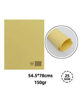 CARTULINA ESPAÑOLA AMARILLA PASTEL 53,3x77CM /300