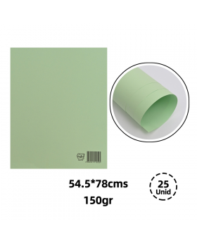 CARTULINA ESPAÑOLA VERDE PASTEL 53,3x77CM /300