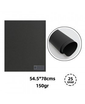 CARTULINA ESPAÑOLA NEGRA 53,3x77CM /300