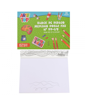 BLOCK DE DIBUJO MEDIO 99 1/8 DOBLE FAZ 140GRS /50