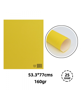 CARTULINA ARTETOP AMARILLO 53.3x77CM 160G /300