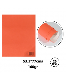 CARTULINA ARTETOP NARANJA 53,3x77CM 160GRS /300