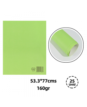 CARTULINA ARTETOP PISTACHO 53,3x77CM 160GRS /300