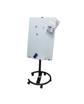 PIZARRA MAGNETICA GLASS 60x90CM Y PEDESTAL AJU. /1