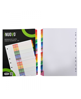 SEPARADOR CARTA INDICE NUMEROS 1-31 /30