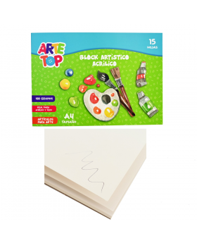 BLOCK ARTISTICO ACRILICO A4 ARTETOP 15H /50