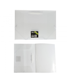 CARPETA CON ELASTICO CLIP TRANSPARENTE /120
