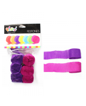 ST 6 FESTONES MORADO-FUCSIA/120