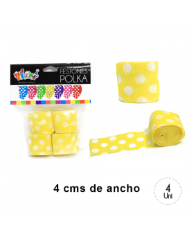 FESTON POLKA AMARILLO SET4U /144