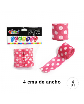 FESTON POLKA FUCSIA SET4U /144