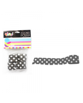 FESTON POLKA NEGRO SET4U /144