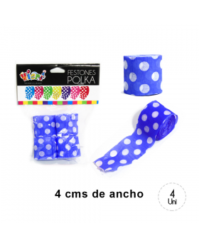 FESTON POLKA CELESTE SET4U /144