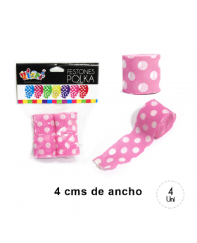FESTON POLKA ROSADO SET4U /144