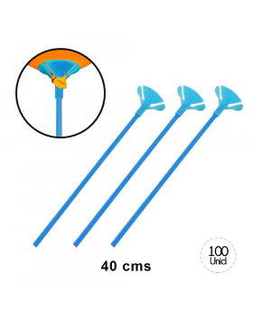VARILLA PARA GLOBO COLOR CELESTE SET100U /50