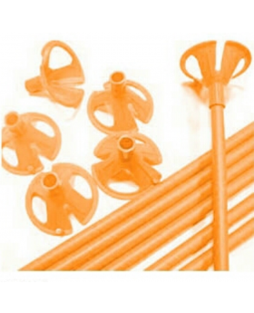 VARILLA PARA GLOBO COLOR NARANJA SET100U /50