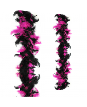 COLLAR PLUMA FUCSIA-NEGRO/72