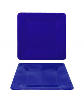 ST 10 PLAT.CUAD. POLK. 18CM AZUL/120