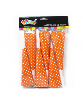 ST CORNETA POLKA 20CM NARANJA/100