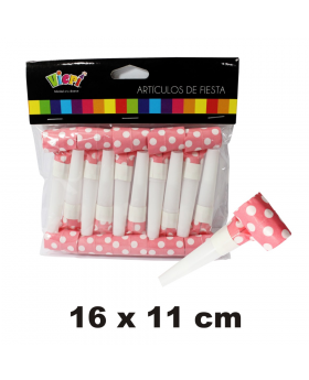 PITO BOA POLKA ROSADO SET10U /100