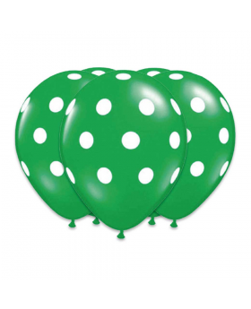 GLOBOS POLKA VERDE R12 25UN/100