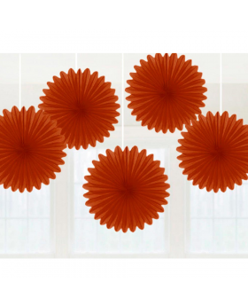 SET 5 ABANICOS NARANJO/240