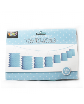 GUIRNALDA LAMPARAS DE 3,65 MTS CELESTE/120