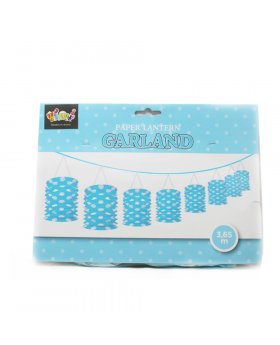 GUIRNALDA LAMPARAS POLKA CELESTE/120