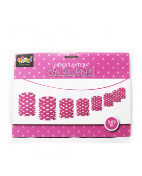GUIRNALDA LAMPARAS POLKA FUCSIA/120