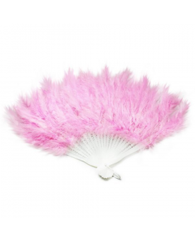 ABANICO PLUMA ROSADO/100