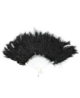 ABANICO PLUMA NEGRO/100
