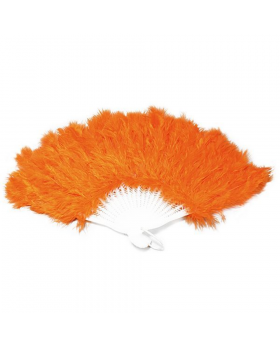 ABANICO PLUMA NARANJO/100