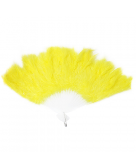 ABANICO PLUMA AMARILLO/100
