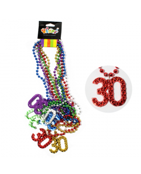 COLLAR PERLADO MIX 30 AÑOS X6 /100