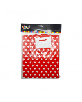 SET 2 BOLSA REGALO POLKA ROJA /120