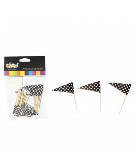 SET 12 PINCHOS NEGROS/300