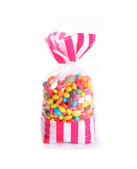 BOLSA C/ AMARRA LINEAS FUCSIA/144