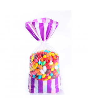 BOLSA C/ AMARRA LINEAS MORADO/144