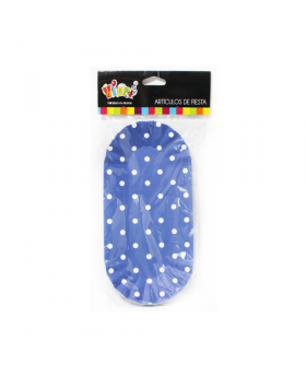 COMPLETEROS CARTON POLKA AZUL SET10U /100