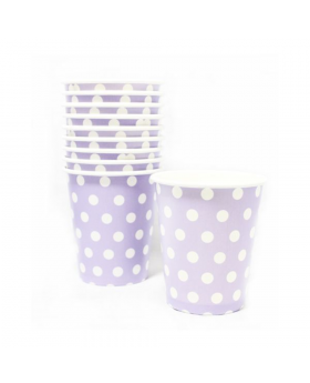 ST 10 VASOS GRANDE POLKA LILA/120