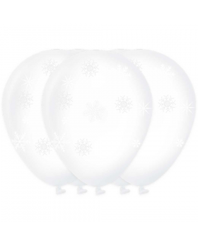 GLOBOS LISOS SNOW TRANSPARENTE R12 25UN/100