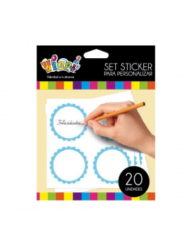 SET 20 STICKER CELESTE X 20/240