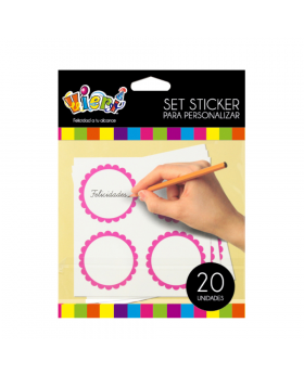 SET 20 STICKER FUCSIA/240