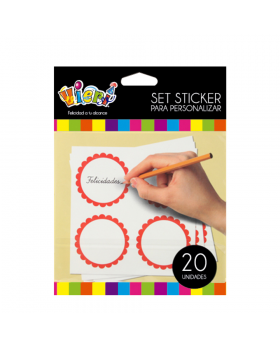 SET 20 STICKER ROJO/240