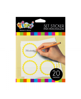 SET 20 STICKER AMARILLO/240