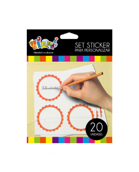 SET 20 STICKER NARANJA/240